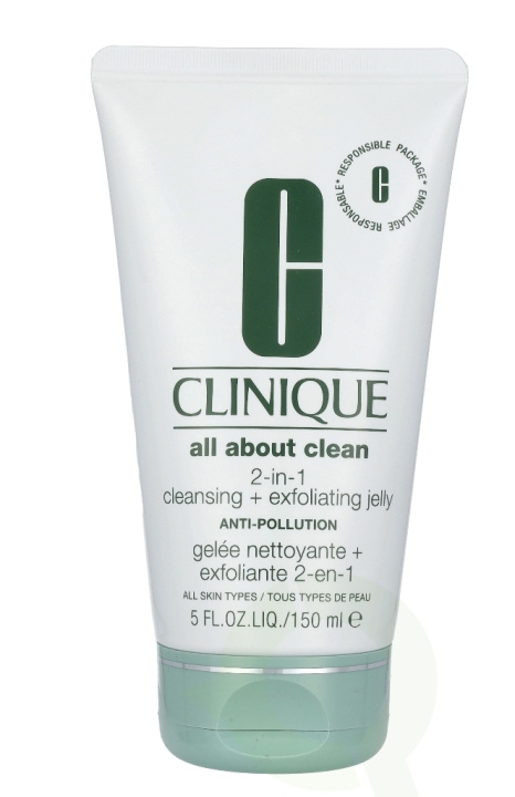 Clinique All About Clean 2-In-1 Cleansing +Exfoliating Jelly 150 ml All Skin Types in the group BEAUTY & HEALTH / Skin care / Face / Cleaning at TP E-commerce Nordic AB (C88201)