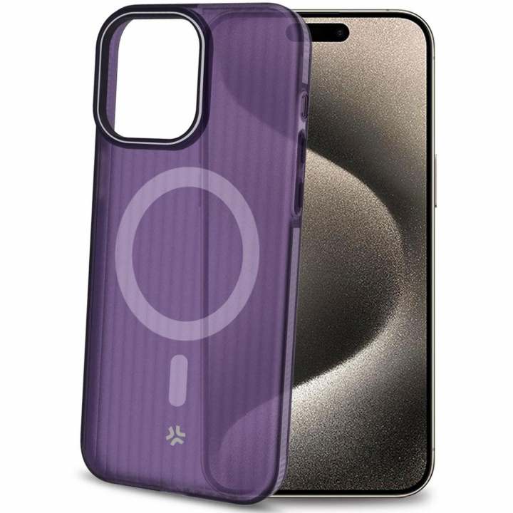 Celly Magsuit MagSafe-kompatibelt skal iPhone 16 semi-transparent Lila in the group SMARTPHONE & TABLETS / Phone cases / Apple / iPhone 16 at TP E-commerce Nordic AB (C88243)