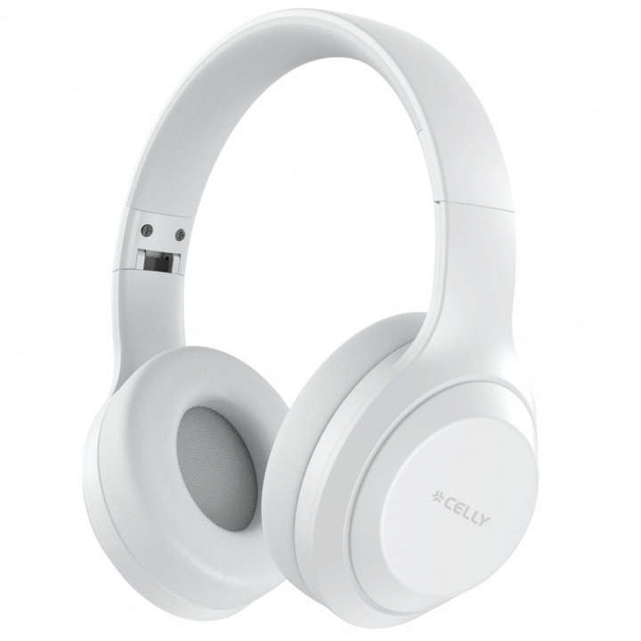 Celly Wavebeat Trådlösa hörlurar Over-ear Vit in the group HOME ELECTRONICS / Audio & Picture / Headphones & Accessories / Headphones at TP E-commerce Nordic AB (C88255)