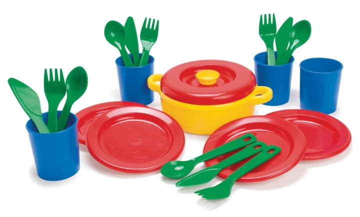 Dantoy Dinner set in net (4381) in the group TOYS, KIDS & BABY PRODUCTS / Toys / Kitchen toys at TP E-commerce Nordic AB (C88301)