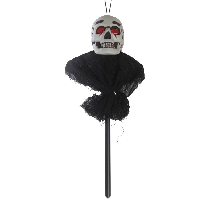 Det Gamle Apotek DGA - Skull w. red flash eyes on stick (7115034) in the group HOME, HOUSEHOLD & GARDEN / Interior / Halloween at TP E-commerce Nordic AB (C88521)