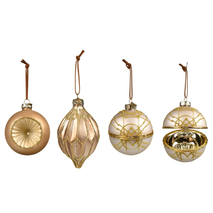 Det Gamle Apotek DGA - Set of 3 - Christmas Ornaments - Gold (89001003) in the group HOME, HOUSEHOLD & GARDEN / Interior / Christmas decorations at TP E-commerce Nordic AB (C88589)