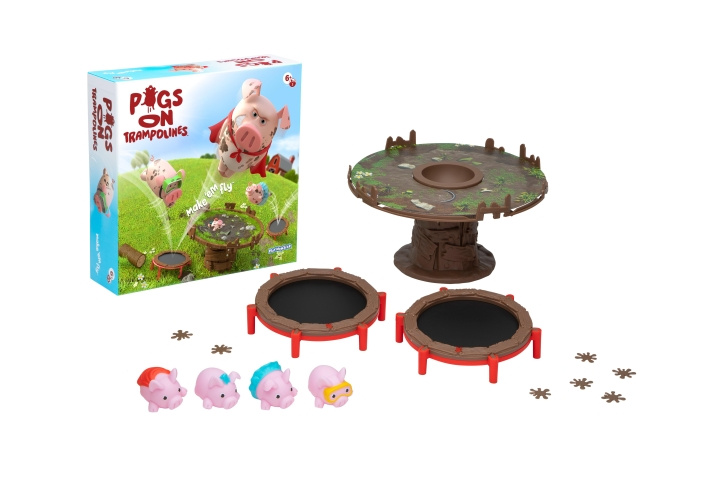 AMO TOYS Games - Pigs on Trampolines (409229) in the group TOYS, KIDS & BABY PRODUCTS / Games / Board games at TP E-commerce Nordic AB (C88681)