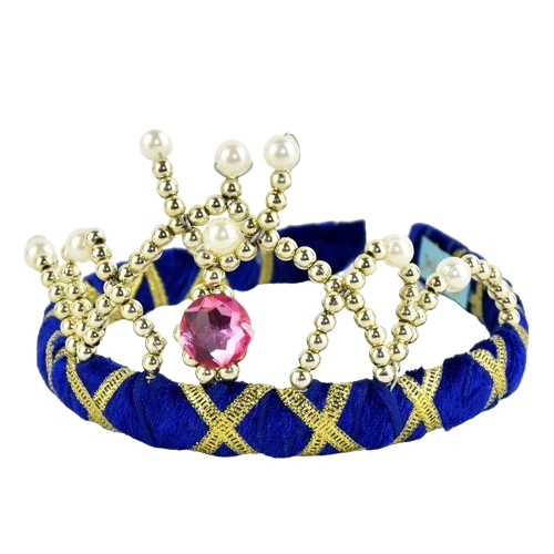 Den Goda Fen Velvet Tiara - Blue (14 cm) (F2535) in the group TOYS, KIDS & BABY PRODUCTS / Toys / Masquerade costumes at TP E-commerce Nordic AB (C88799)