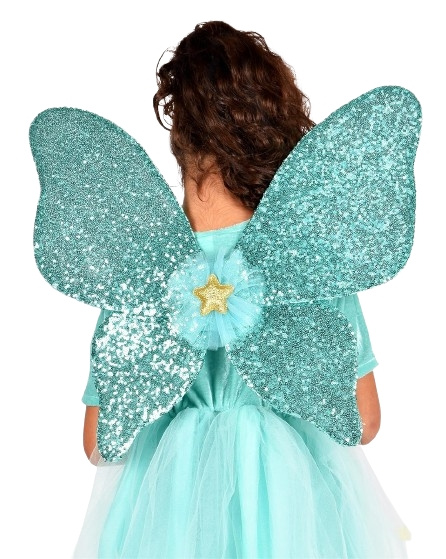 Den Goda Fen Wings w. Sequin Mint Green (50 cm) (F3550) in the group TOYS, KIDS & BABY PRODUCTS / Toys / Masquerade costumes at TP E-commerce Nordic AB (C88803)