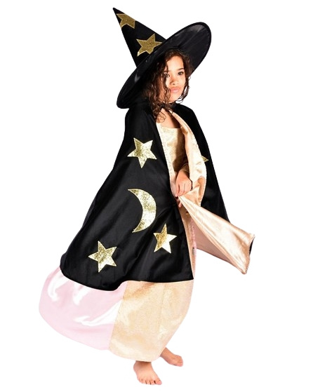 Den Goda Fen Velvet Cape w. Hat - Black (3-8 years) (F77603) in the group TOYS, KIDS & BABY PRODUCTS / Toys / Masquerade costumes at TP E-commerce Nordic AB (C88816)