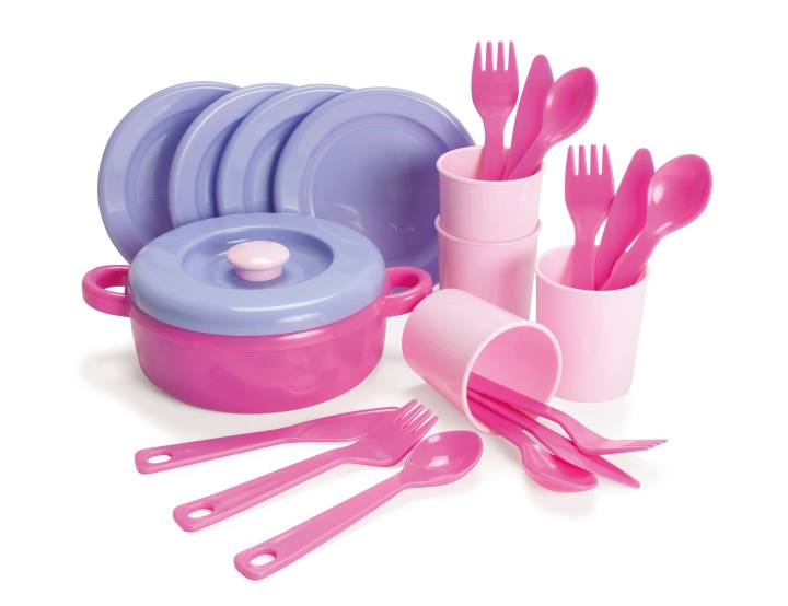 Dantoy Dinner set, Pink (4397) in the group TOYS, KIDS & BABY PRODUCTS / Toys / Kitchen toys at TP E-commerce Nordic AB (C88958)