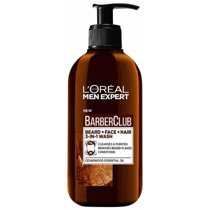 L\'Oréal Men Expert Barber Club Beard and Face Wash 200 ml in the group BEAUTY & HEALTH / Hair & Styling / Beard care / Beard schampoo at TP E-commerce Nordic AB (C89082)