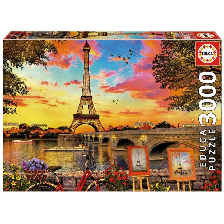 Educa Puzzle 3000 - Sunset in Paris (017675) in the group Sport, leisure & Hobby / Hobby / Puzzle at TP E-commerce Nordic AB (C89092)