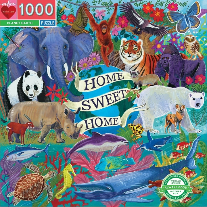 eeBoo Puzzle - Planet Earth, 1000 pc ( EPZTPLA) in the group Sport, leisure & Hobby / Hobby / Puzzle at TP E-commerce Nordic AB (C89103)