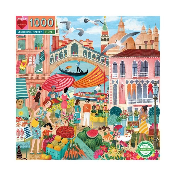 eeBoo Puzzle 1000 pcs - Venice Open Market (EPZTVCE) in the group Sport, leisure & Hobby / Hobby / Puzzle at TP E-commerce Nordic AB (C89143)