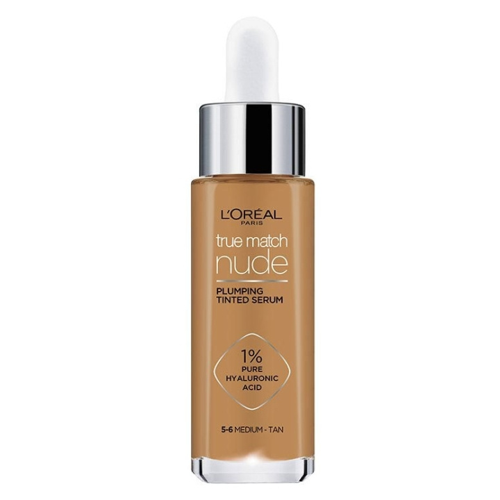 L\'Oréal True Match Nude Plumping Tinted Serum - Medium-Tan 5-6 in the group BEAUTY & HEALTH / Makeup / Facial makeup / Foundation at TP E-commerce Nordic AB (C89183)