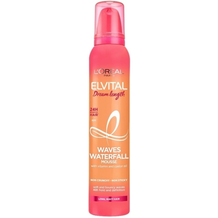 L\'Oréal Paris - Elvital Dream Length Waves Waterfall Mousse 200 ml in the group BEAUTY & HEALTH / Hair & Styling / Hair styling / Hair mousse at TP E-commerce Nordic AB (C89197)