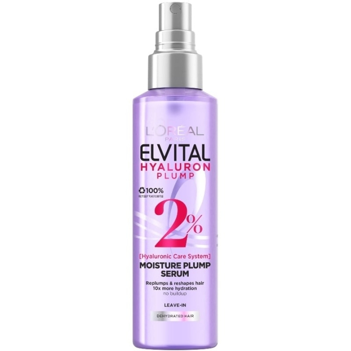 L\'Oréal Paris - Elvital Hyaluron Plump Leave-In Spray 150 ml in the group BEAUTY & HEALTH / Hair & Styling / Hair styling / Hair spray at TP E-commerce Nordic AB (C89198)