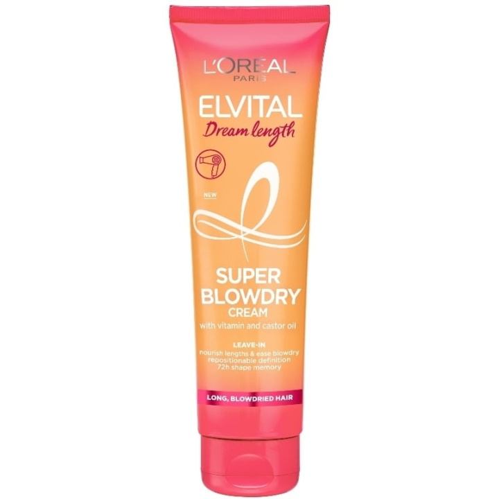 L\'Oréal Paris - Elvital Dream Length Super Blowdry Cream 150 ml in the group BEAUTY & HEALTH / Hair & Styling / Hair styling / Styling cream at TP E-commerce Nordic AB (C89202)