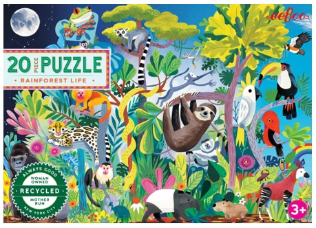 eeBoo Puzzle 20 pcs - Rainforest Life in the group TOYS, KIDS & BABY PRODUCTS / Toys / Kids puzzle at TP E-commerce Nordic AB (C89235)