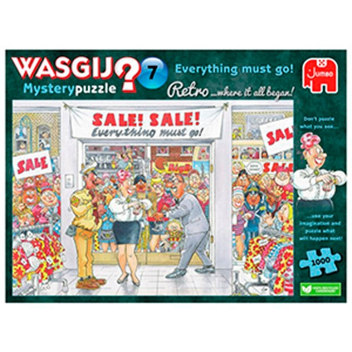 Wasgij Retro Mystery - #7 Everything must go (1000 pieces) (JUM0018) in the group Sport, leisure & Hobby / Hobby / Puzzle at TP E-commerce Nordic AB (C89432)