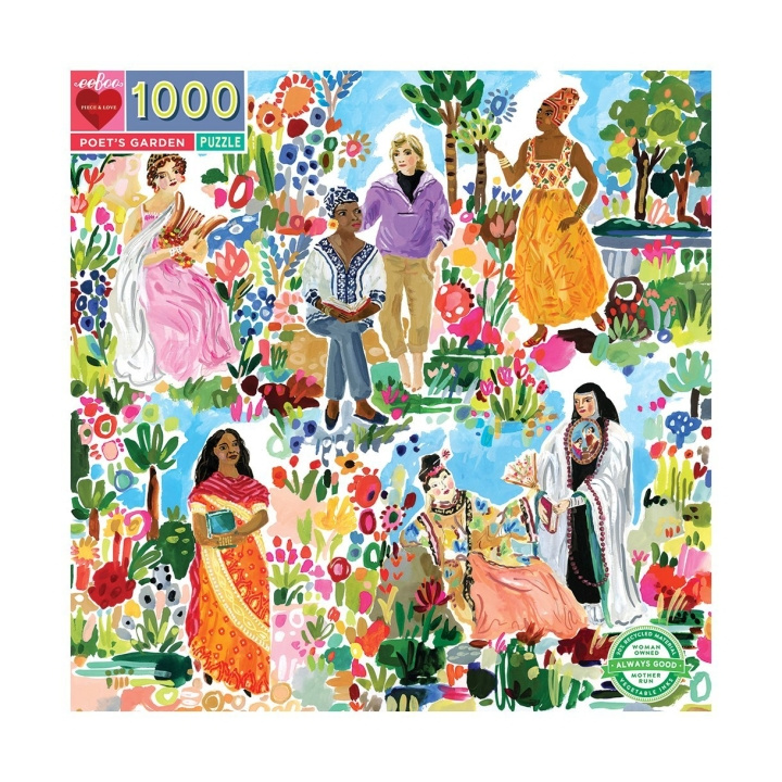 eeBoo Puzzles - Poet\'s Garden, 1000 Pc - (EPZTPOT) in the group Sport, leisure & Hobby / Hobby / Puzzle at TP E-commerce Nordic AB (C89437)