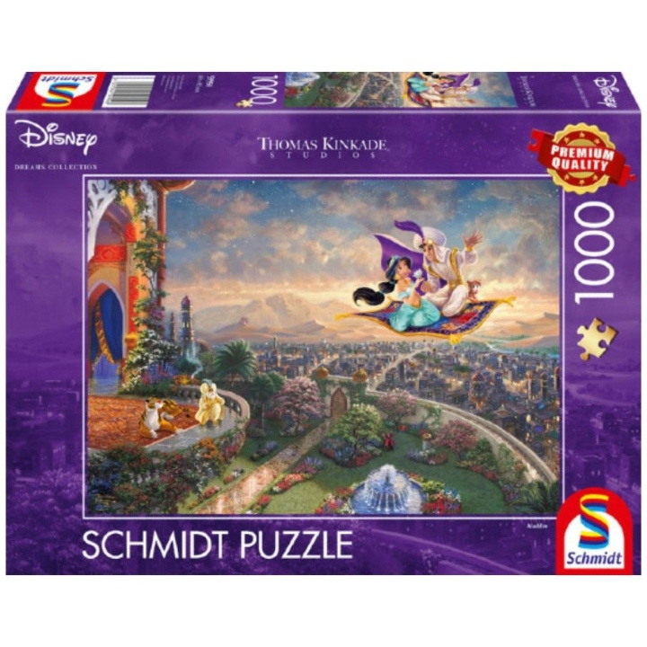 Schmidt Thomas Kinkade: Disney - Aladdin (1000 pieces) (SCH9508) in the group Sport, leisure & Hobby / Hobby / Puzzle at TP E-commerce Nordic AB (C89439)