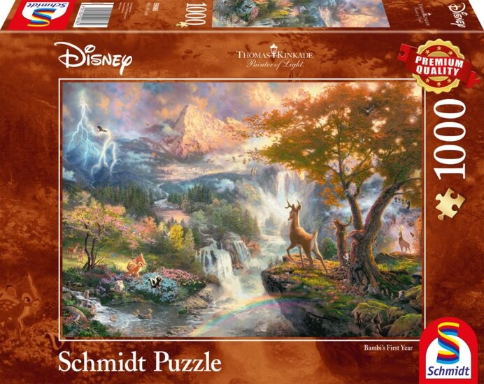 Schmidt Thomas Kinkade: Disney - Bambi (1000 pieces) (SCH4862) in the group Sport, leisure & Hobby / Hobby / Puzzle at TP E-commerce Nordic AB (C89440)