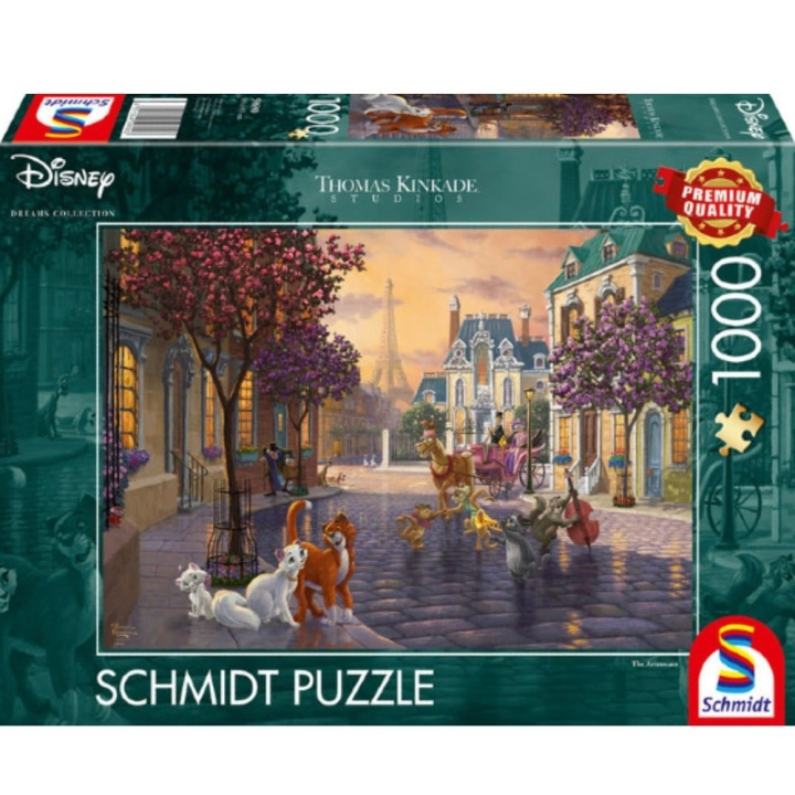 Schmidt Thomas Kinkade: Disney - The Aristocats (1000 pieces) (SCH6903) in the group Sport, leisure & Hobby / Hobby / Puzzle at TP E-commerce Nordic AB (C89446)