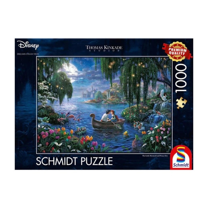 Schmidt Thomas Kinkade: Disney The Little Mermaid and Prince Eric (1000 pieces) (SCH7370) in the group Sport, leisure & Hobby / Hobby / Puzzle at TP E-commerce Nordic AB (C89448)