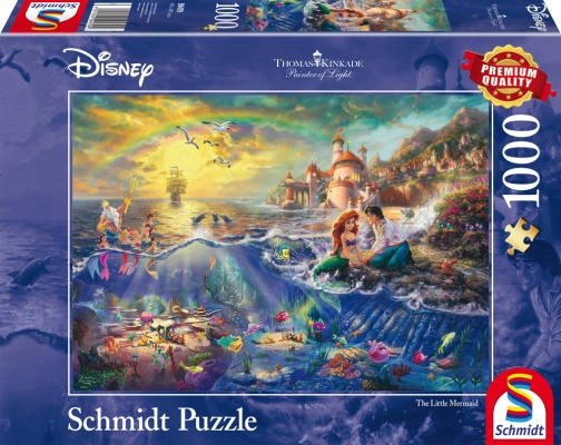 Schmidt Thomas Kinkade: Disney - The Little Mermaid Ariel (1000 pieces) (SCH4794) in the group Sport, leisure & Hobby / Hobby / Puzzle at TP E-commerce Nordic AB (C89449)