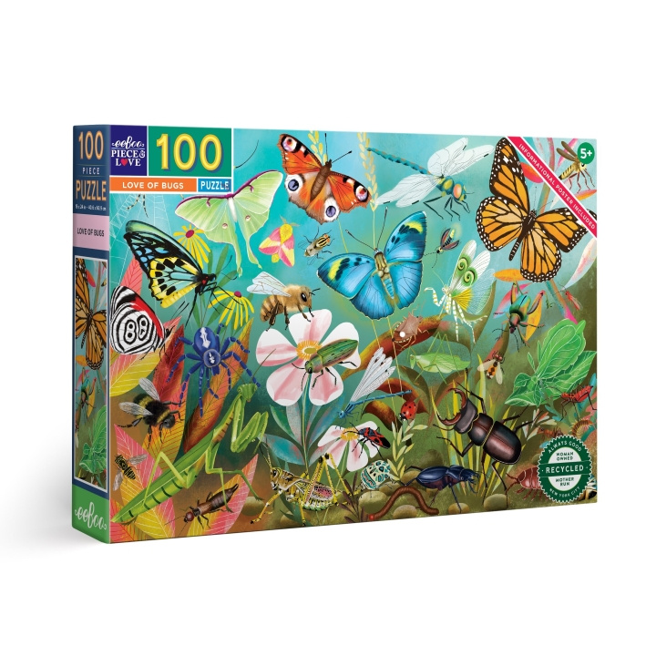 eeBoo Puzzle 100 pcs - Love of Bugs - (EPZLVB) in the group TOYS, KIDS & BABY PRODUCTS / Toys / Kids puzzle at TP E-commerce Nordic AB (C89463)