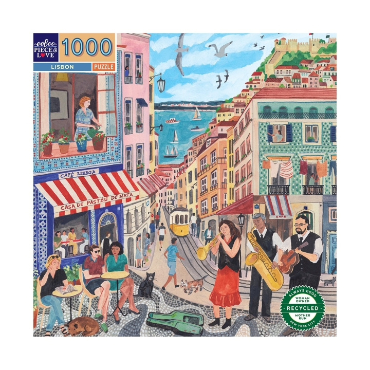 eeBoo Puzzle 1000 pcs - Lisbon - (EPZTLSB) in the group Sport, leisure & Hobby / Hobby / Puzzle at TP E-commerce Nordic AB (C89464)