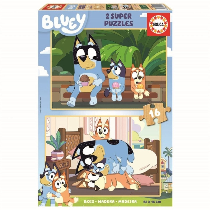 Educa 2x16p Bluey 2 Puzzles (80-19406) in the group TOYS, KIDS & BABY PRODUCTS / Toys / Kids puzzle at TP E-commerce Nordic AB (C89524)