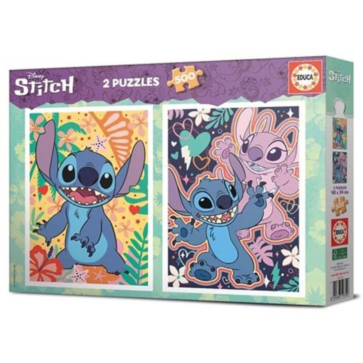 Educa 2X500 Stitch (80-19732) in the group TOYS, KIDS & BABY PRODUCTS / Toys / Kids puzzle at TP E-commerce Nordic AB (C89550)