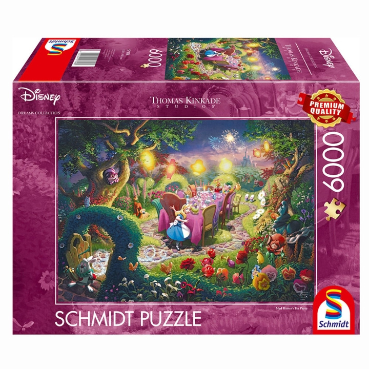 Schmidt Spiele Schmidt - Thomas Kinkade: Disney - Mad Hatter\'s Tea Party (6000 pieces) (SCH57398) in the group Sport, leisure & Hobby / Hobby / Puzzle at TP E-commerce Nordic AB (C89579)