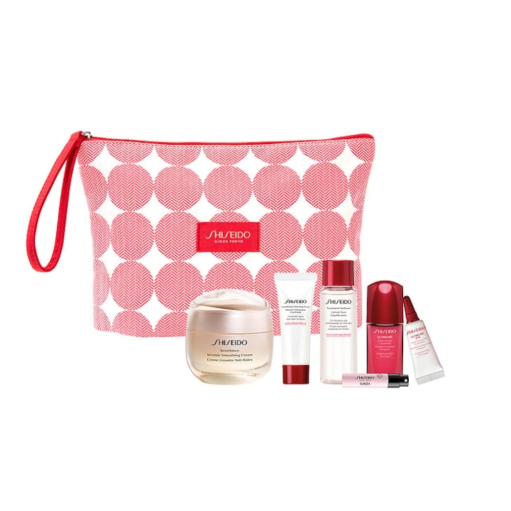 Shiseido Benefiance Wrinkle Smoothing Cream Pounch - Giftset in the group BEAUTY & HEALTH / Skin care / Face / Face creams at TP E-commerce Nordic AB (C89614)