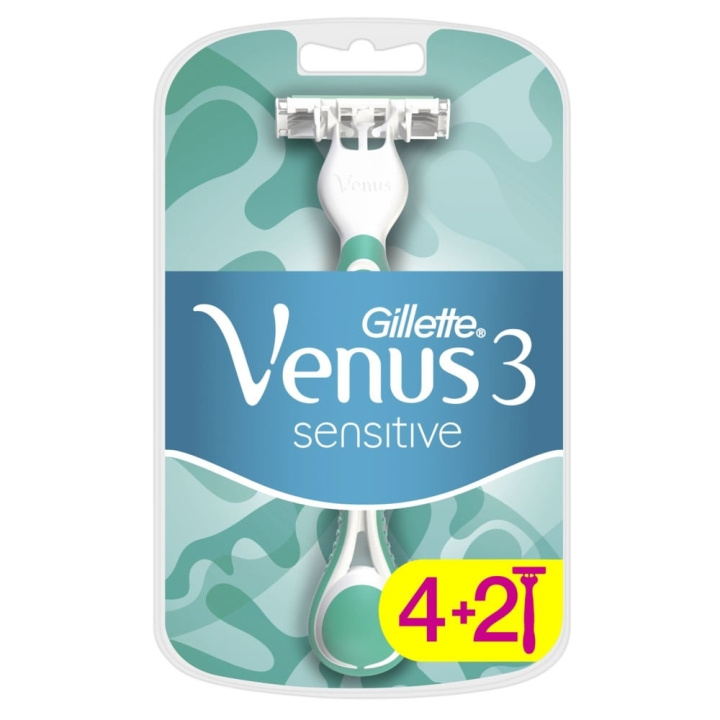 Gillette Venus Sensitive Disposable Blades 6 pcs in the group BEAUTY & HEALTH / Hair & Styling / Shaving & Trimming / Razors & Accessories at TP E-commerce Nordic AB (C89620)