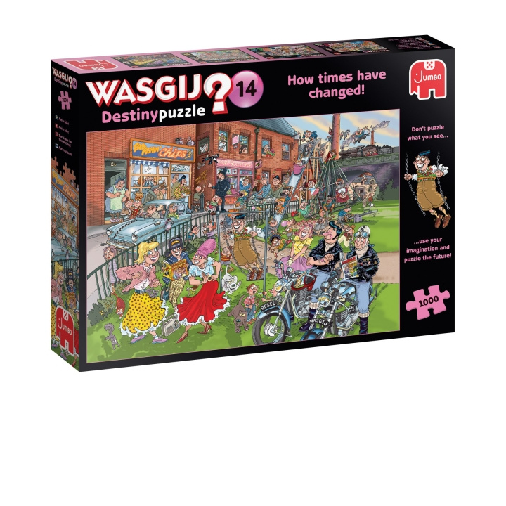 Wasgij Destiny 14​ - How Times Have Changed! (1000 Pieces) (1119801822) in the group Sport, leisure & Hobby / Hobby / Puzzle at TP E-commerce Nordic AB (C89704)