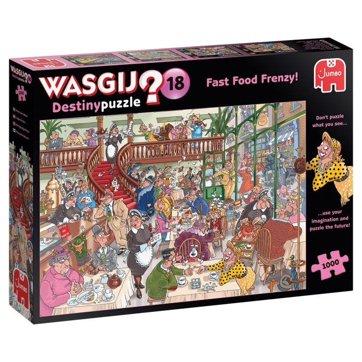 Wasgij Destiny 18 - Fast Food Frenzy! (1000 Pieces) (1119801824) in the group Sport, leisure & Hobby / Hobby / Puzzle at TP E-commerce Nordic AB (C89705)