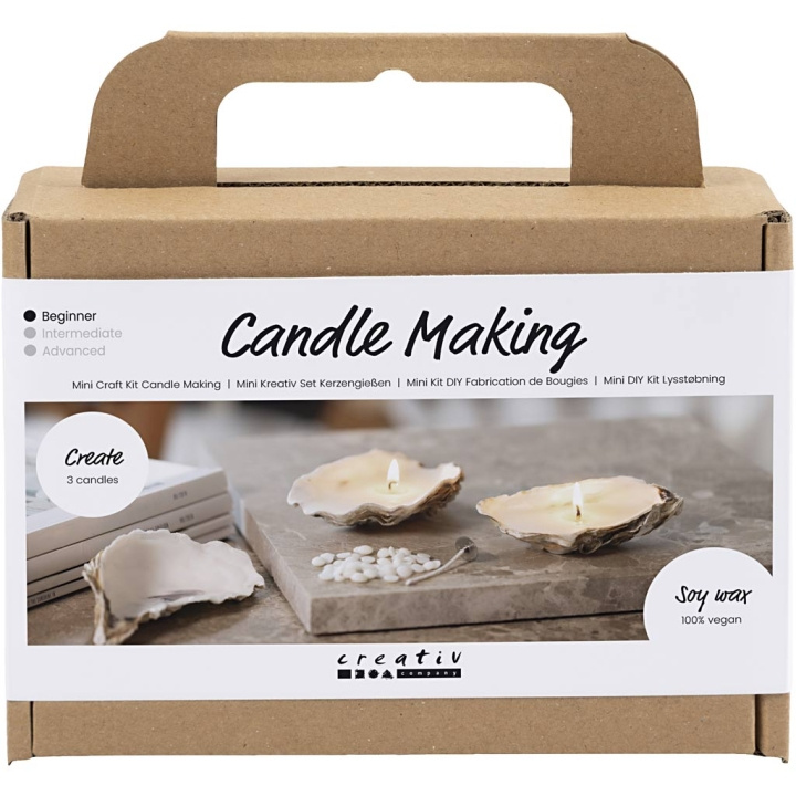 DIY Kit Mini Craft Kit - Candle Casting - Soy Candles In Oyster Shells (977738) in the group Sport, leisure & Hobby / Hobby / DIY Kit at TP E-commerce Nordic AB (C89737)