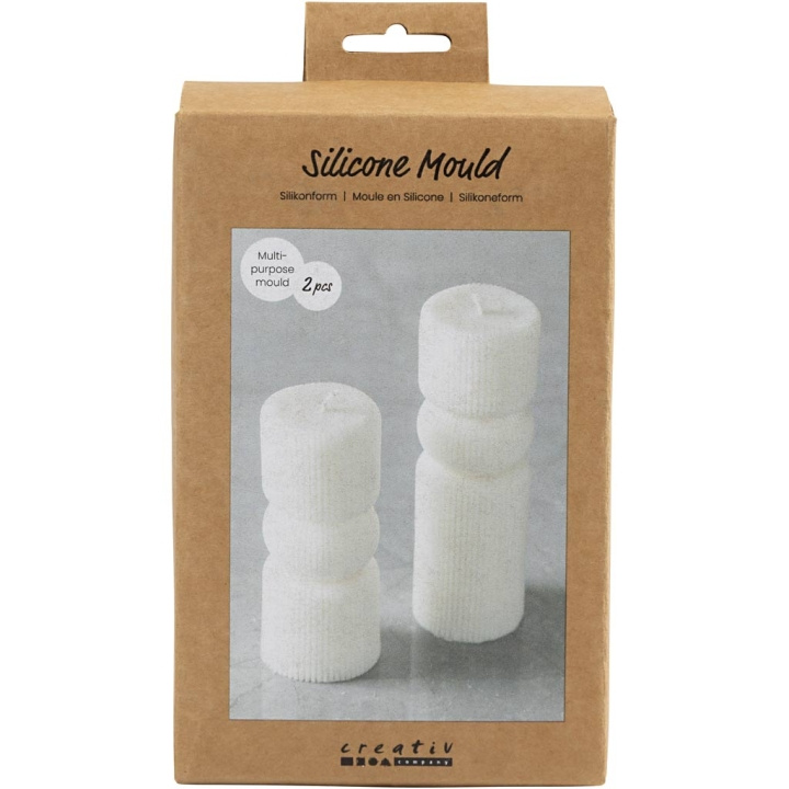 DIY Kit Silicone Mould - Ribbed Cylinder With Arch (371195) in the group Sport, leisure & Hobby / Hobby / DIY Kit at TP E-commerce Nordic AB (C89744)