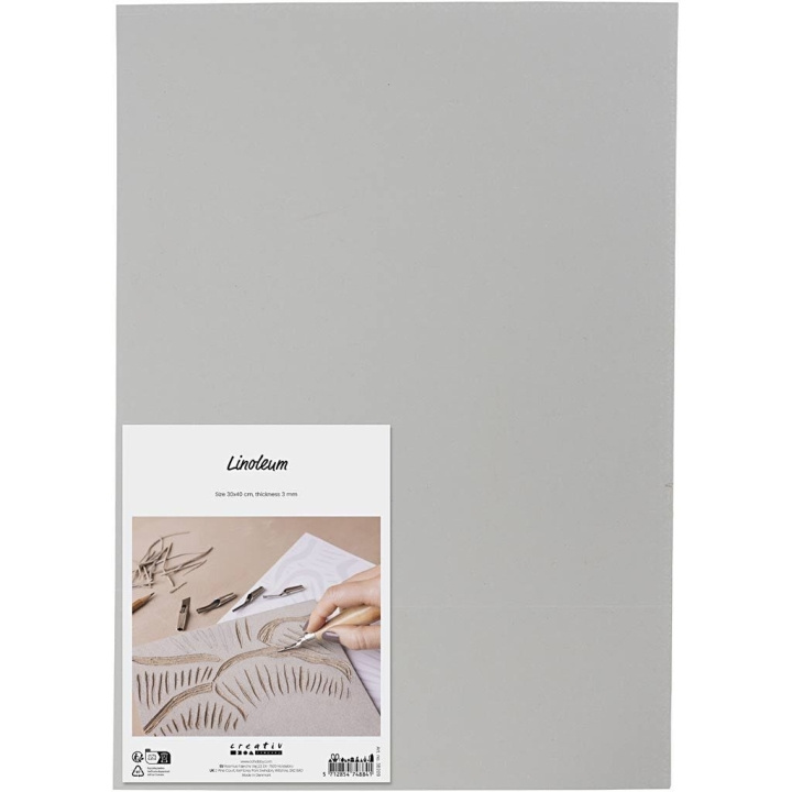 DIY Kit Linoleum 30x40 cm - Grey (38209) in the group Sport, leisure & Hobby / Hobby / DIY Kit at TP E-commerce Nordic AB (C89756)