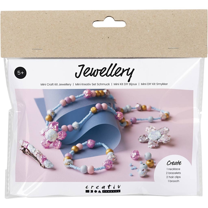 DIY Kit Mini Craft Kit - Jewellery, blue, light blue, pastel pink, 1 pack (977747) in the group Sport, leisure & Hobby / Hobby / DIY Kit at TP E-commerce Nordic AB (C89759)