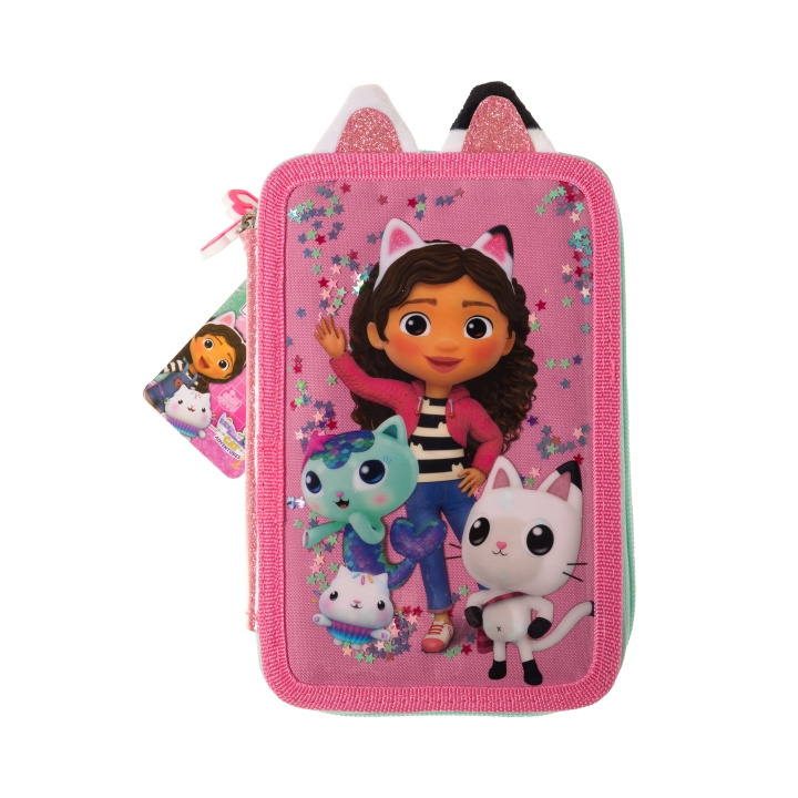 Gabby\'s Dollhouse Double Pencil Case w/Content (033708500) in the group Sport, leisure & Hobby / Hobby / Paint & Draw / Pencils, crayons & ink at TP E-commerce Nordic AB (C89771)