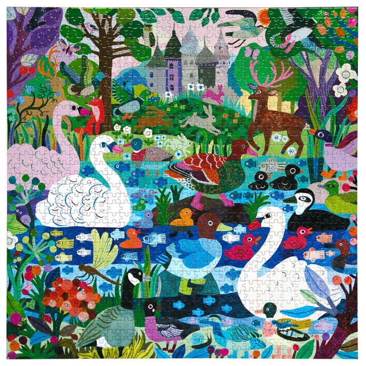 eeBoo Puzzle 1000 pcs - Ducks in the Clearing - (EPZTDIC) in the group Sport, leisure & Hobby / Hobby / Puzzle at TP E-commerce Nordic AB (C89868)