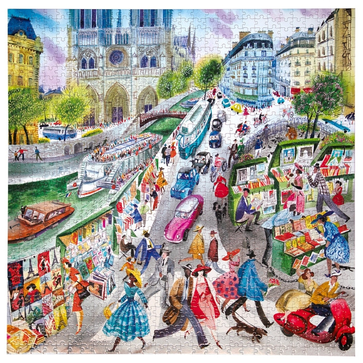 eeBoo Puzzle 1000 pcs - Paris Bookseller - (EPZTPBS) in the group Sport, leisure & Hobby / Hobby / Puzzle at TP E-commerce Nordic AB (C89869)