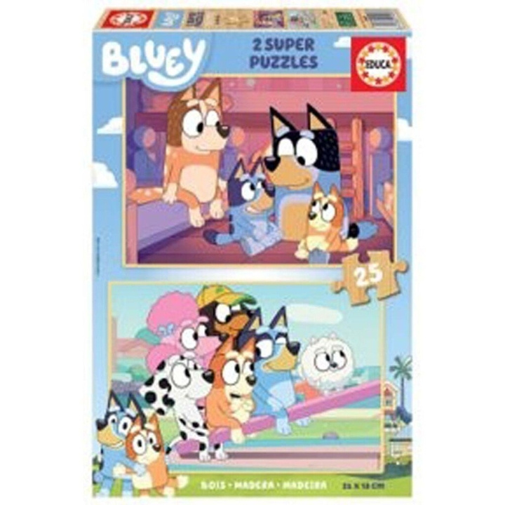 Educa Bluey 2 X 25 puzzles - Wood ( 80-19407) in the group TOYS, KIDS & BABY PRODUCTS / Toys / Kids puzzle at TP E-commerce Nordic AB (C89913)