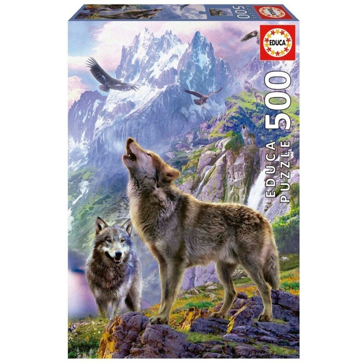 Educa 500 pcs - Wolves In The Rocks puzzle (80-19548) in the group TOYS, KIDS & BABY PRODUCTS / Toys / Kids puzzle at TP E-commerce Nordic AB (C89914)