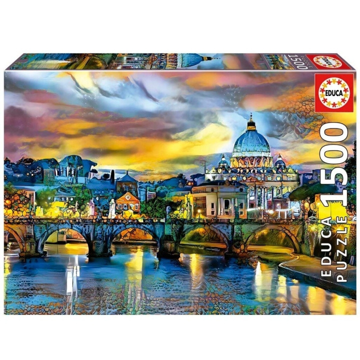 Educa 1500 pcs - St Peters Basilica & St Angelo Bridge puzzle ( 80-19617) in the group Sport, leisure & Hobby / Hobby / Puzzle at TP E-commerce Nordic AB (C89922)