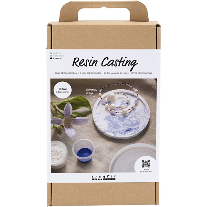 DIY Kit Craft Kit - Resin Casting - Round Tray with Marbling (977687) in the group Sport, leisure & Hobby / Hobby / DIY Kit at TP E-commerce Nordic AB (C90004)