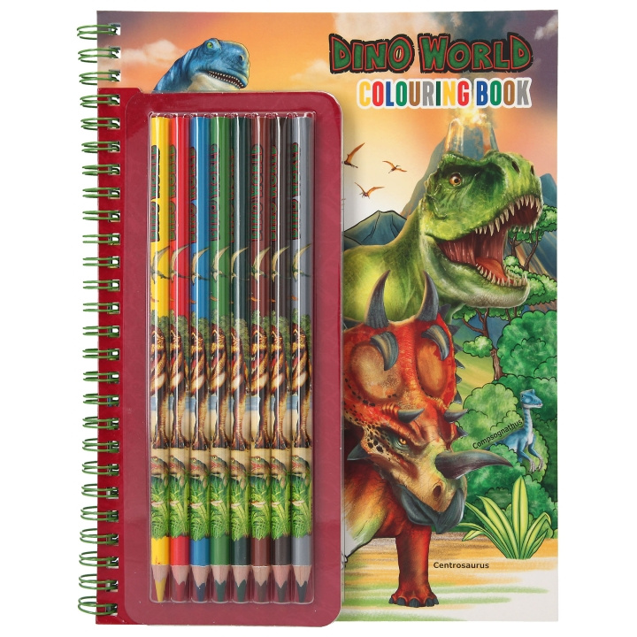 Dino World Colouring Book With Coloured Pencils (0411385) in the group TOYS, KIDS & BABY PRODUCTS / Toys / Crafts at TP E-commerce Nordic AB (C90183)