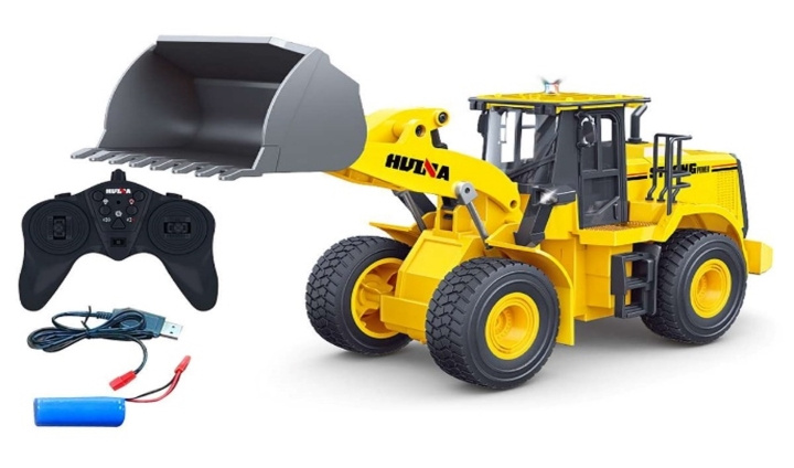 HUINA Wheel Loader R/C 1:16 - Yellow (471454) in the group TOYS, KIDS & BABY PRODUCTS / Radio controlled / Other RC at TP E-commerce Nordic AB (C90293)