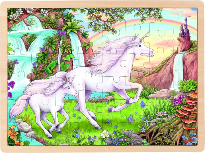 Goki Unicorn, Puzzle - (57366) in the group TOYS, KIDS & BABY PRODUCTS / Toys / Kids puzzle at TP E-commerce Nordic AB (C90328)